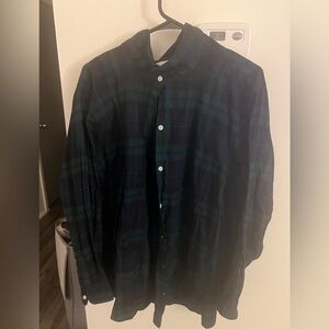 Plaid Button-Up Shirt